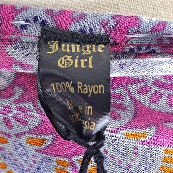 Jungle Girl One Size Swimsuit Cover Up Pink Gray Orange Sequin Embellished NWT - Picture 11 of 14